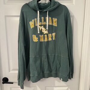 William And Mary College Sweatshirt Mens Sz 2XL Green Hoodie University